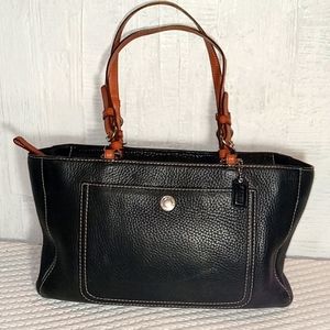 Beautiful black and brown leather COACH